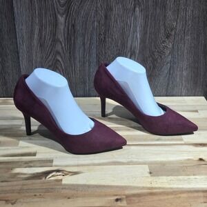 City Classified Comfort Pointed‎ Toe Stiletto Heels Burgundy Women's Size 8.5